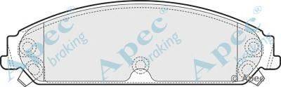 Комплект тормозных колодок, дисковый тормоз APEC braking PAD1557