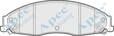 Комплект тормозных колодок, дисковый тормоз APEC braking PAD1702