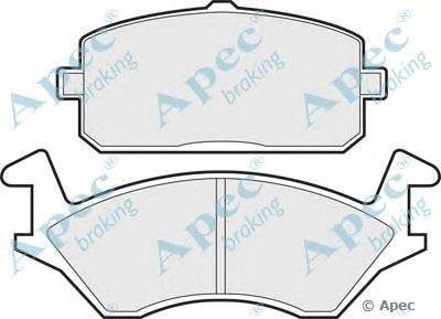 Комплект тормозных колодок, дисковый тормоз APEC braking PAD308