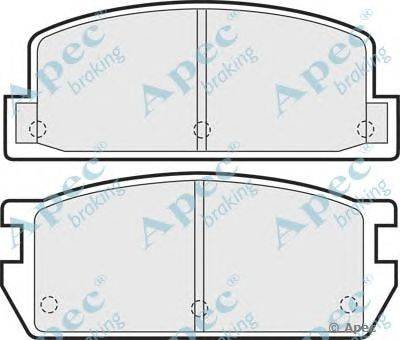 Комплект тормозных колодок, дисковый тормоз APEC braking PAD571