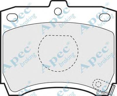 Комплект тормозных колодок, дисковый тормоз APEC braking PAD638