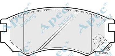 Комплект тормозных колодок, дисковый тормоз APEC braking PAD791