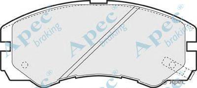 Комплект тормозных колодок, дисковый тормоз APEC braking PAD797
