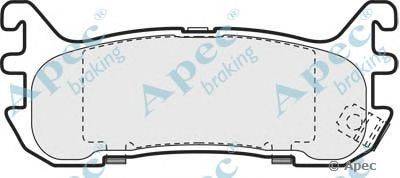Комплект тормозных колодок, дисковый тормоз APEC braking PAD887