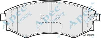 Комплект тормозных колодок, дисковый тормоз APEC braking PAD991