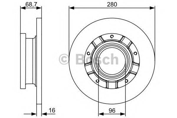 Тормозной диск BOSCH 0986479389