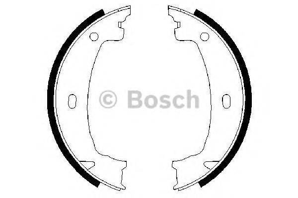 Комплект тормозных колодок, стояночная тормозная система BOSCH 0986487608