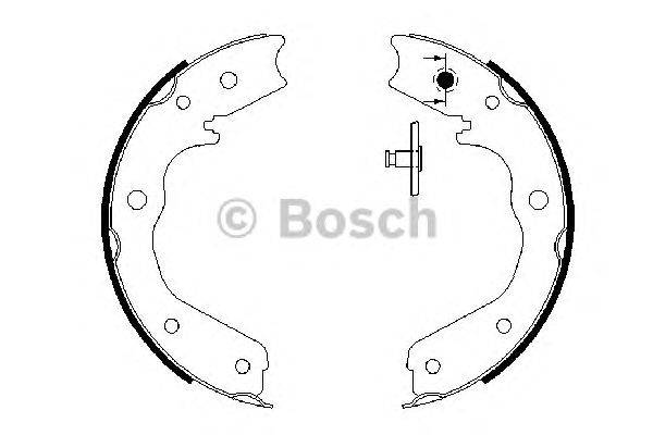 Комплект тормозных колодок; Комплект тормозных колодок, стояночная тормозная система BOSCH 0986487671