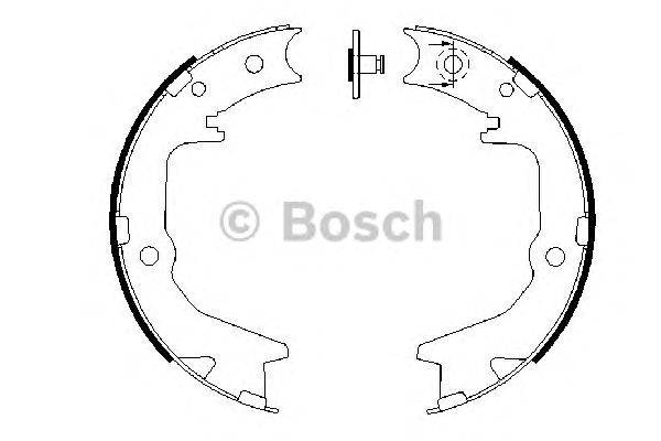 Комплект тормозных колодок, стояночная тормозная система BOSCH 0986487683