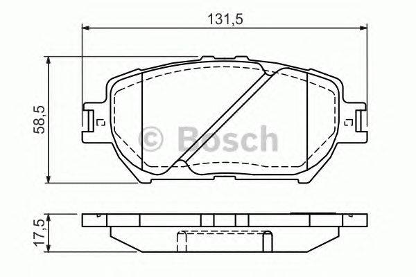 Комплект тормозных колодок, дисковый тормоз BOSCH 0 986 494 363