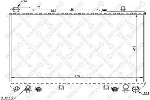 Радиатор, охлаждение двигателя STELLOX 10-25684-SX