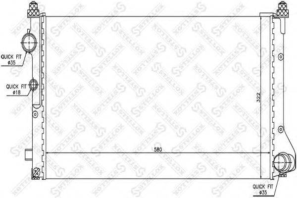 Радиатор, охлаждение двигателя STELLOX 10-25719-SX