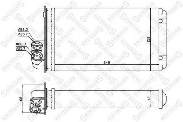 Теплообменник, отопление салона STELLOX 10-35042-SX