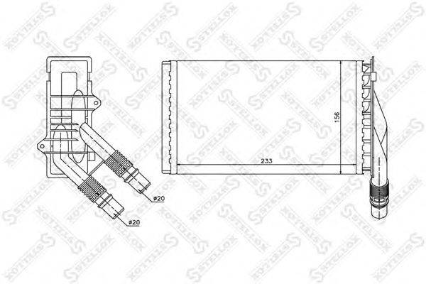 Теплообменник, отопление салона STELLOX 10-35107-SX