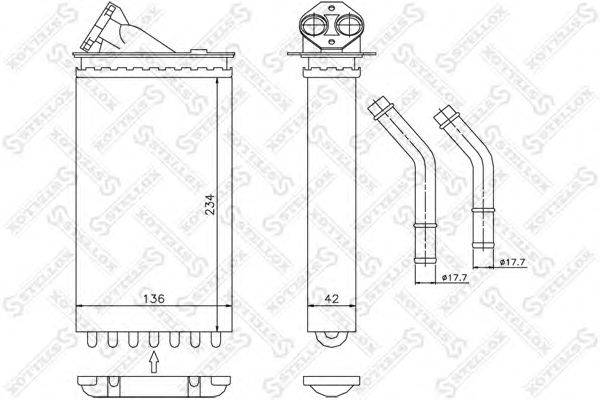 Теплообменник, отопление салона STELLOX 10-35156-SX