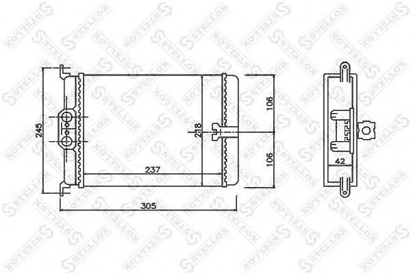 Теплообменник, отопление салона STELLOX 10-35171-SX