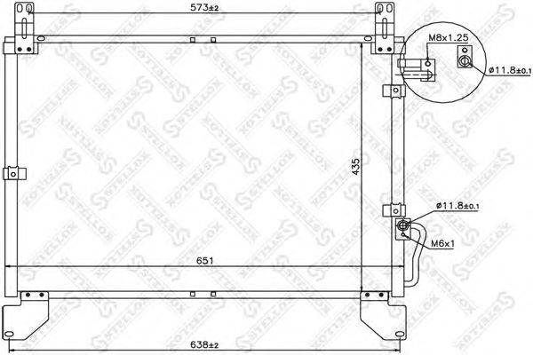 Конденсатор, кондиционер STELLOX 10-45517-SX