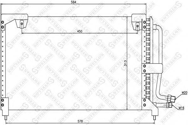 Конденсатор, кондиционер STELLOX 10-45601-SX