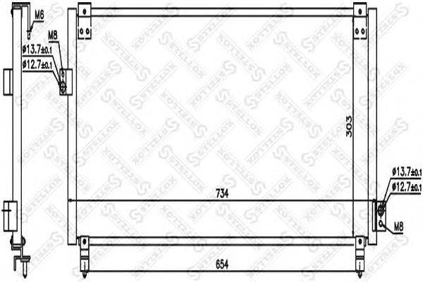 Конденсатор, кондиционер STELLOX 1045750SX