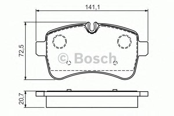 Комплект тормозных колодок, дисковый тормоз BOSCH BP1381