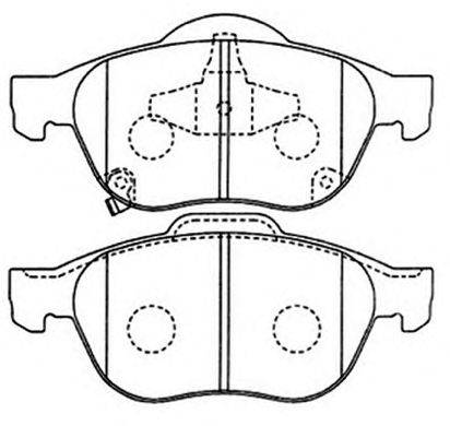 Комплект тормозных колодок, дисковый тормоз ASVA AKD-1236