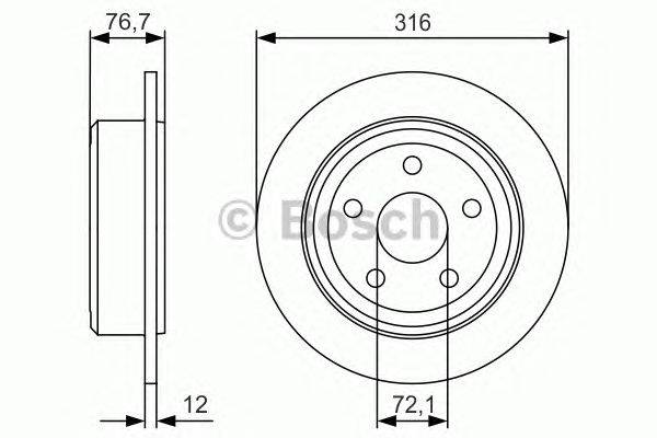 Тормозной диск BOSCH 0 986 479 R08