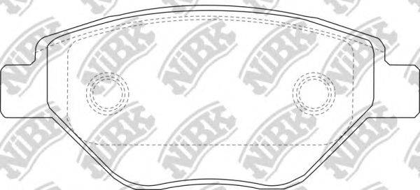 Комплект тормозных колодок, дисковый тормоз NiBK PN0362