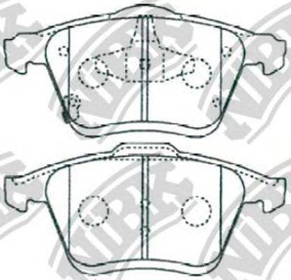 Комплект тормозных колодок, дисковый тормоз NiBK PN5802