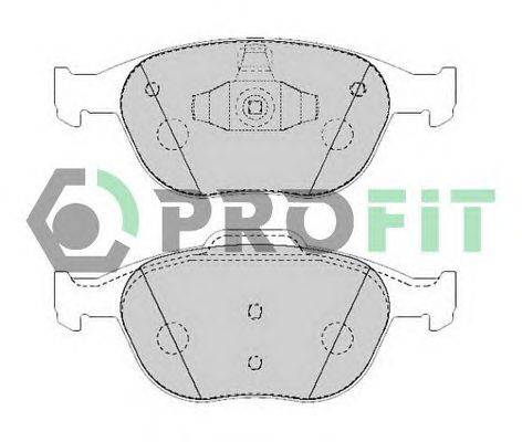 Комплект тормозных колодок, дисковый тормоз PROFIT 5000-1568 C