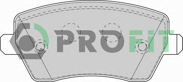 Комплект тормозных колодок, дисковый тормоз PROFIT 5000-1617