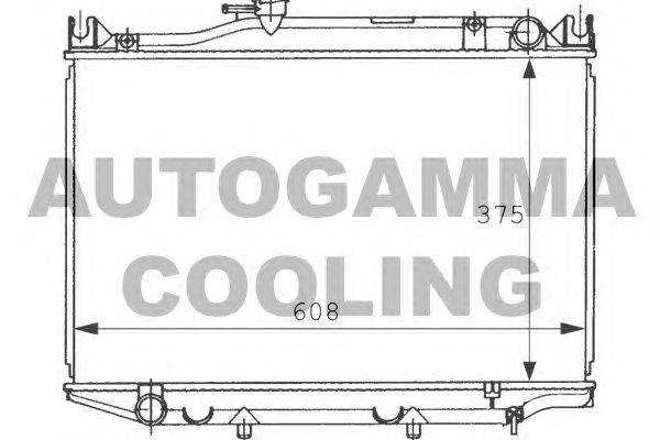 Радиатор, охлаждение двигателя AUTOGAMMA 101007