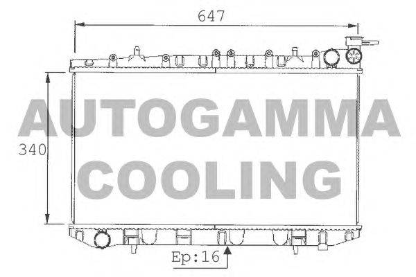 Радиатор, охлаждение двигателя AUTOGAMMA 101386