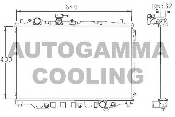 Радиатор, охлаждение двигателя AUTOGAMMA 101430