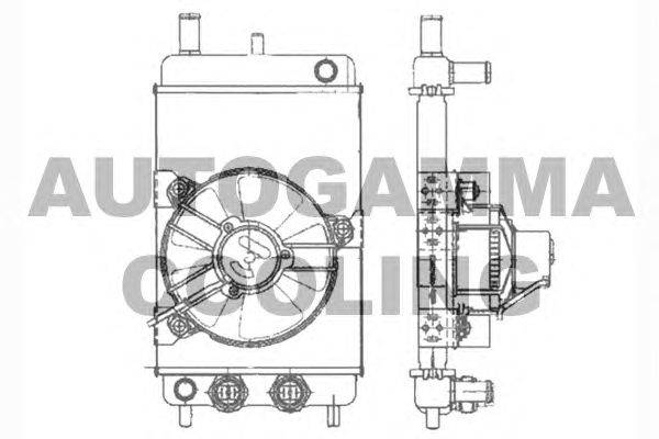 Радиатор, охлаждение двигателя AUTOGAMMA 104368