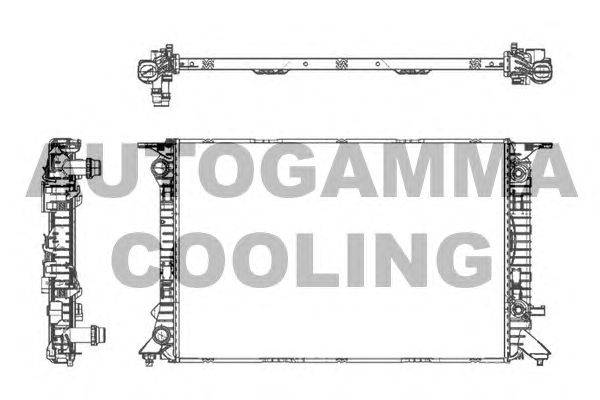 Радиатор, охлаждение двигателя AUTOGAMMA 105156