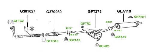 Система выпуска ОГ GT Exhaust 1005