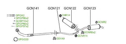 Система выпуска ОГ GT Exhaust 116