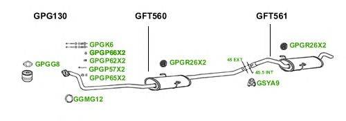 Система выпуска ОГ GT Exhaust 1443