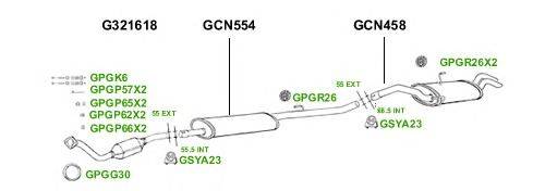 Система выпуска ОГ GT Exhaust 1457