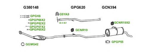 Система выпуска ОГ GT Exhaust 1464