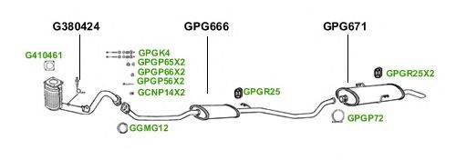 Система выпуска ОГ GT Exhaust 1580
