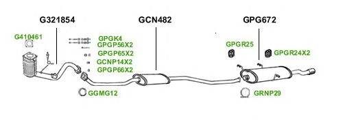 Система выпуска ОГ GT Exhaust 1593