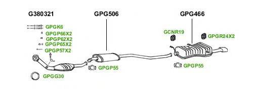 Система выпуска ОГ GT Exhaust 1605