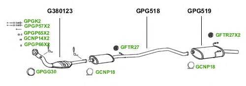 Система выпуска ОГ GT Exhaust 1692