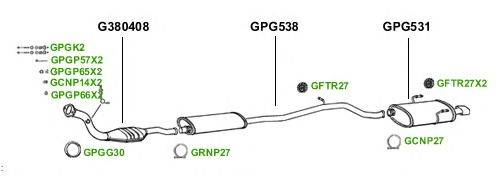 Система выпуска ОГ GT Exhaust 1698