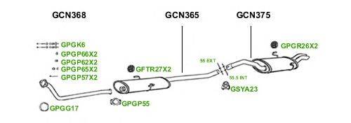 Система выпуска ОГ GT Exhaust 1735