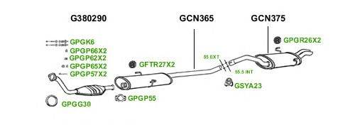 Система выпуска ОГ GT Exhaust 1737