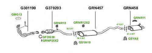 Система выпуска ОГ GT Exhaust 1796