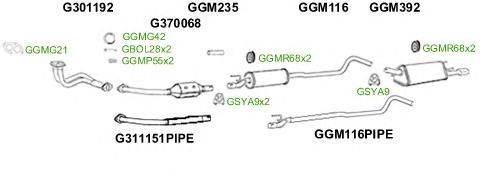 Система выпуска ОГ GT Exhaust 2583