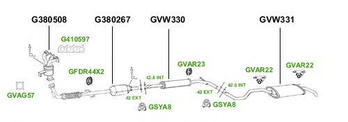 Система выпуска ОГ GT Exhaust 2840